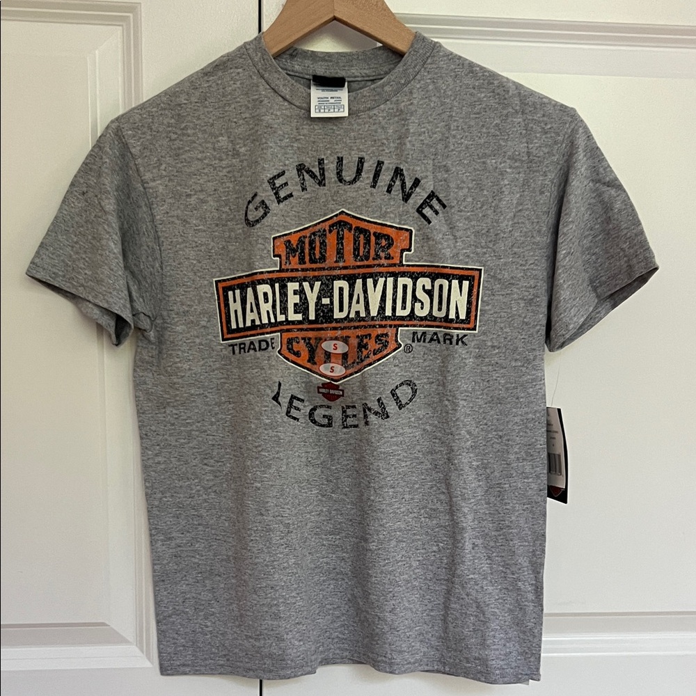 Harley-Davidson Gray Tee with Orange Logo